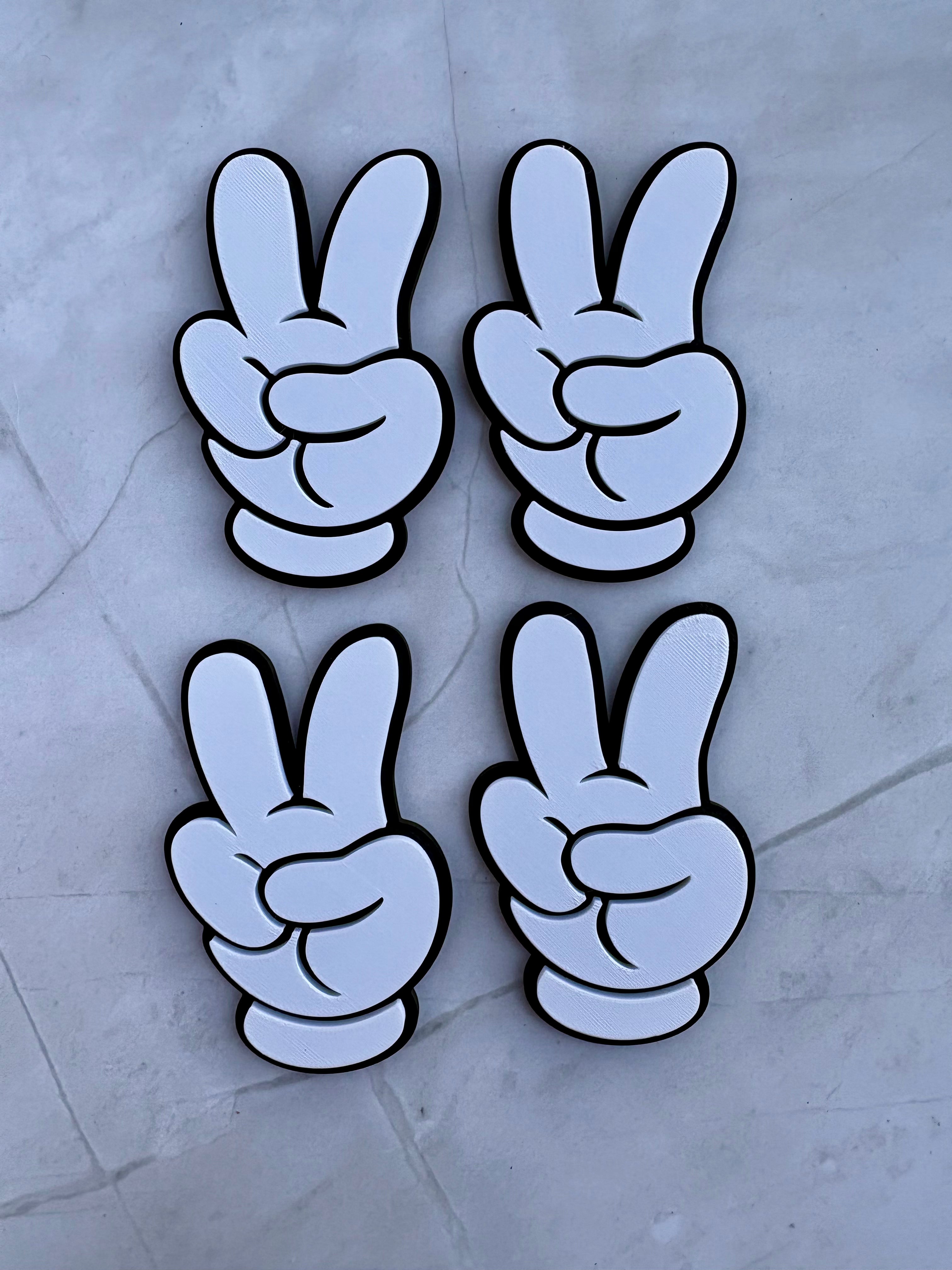 Mouse Hand Peace Sign Magnet | Pixie Dust Gift | Fish Extender Gift