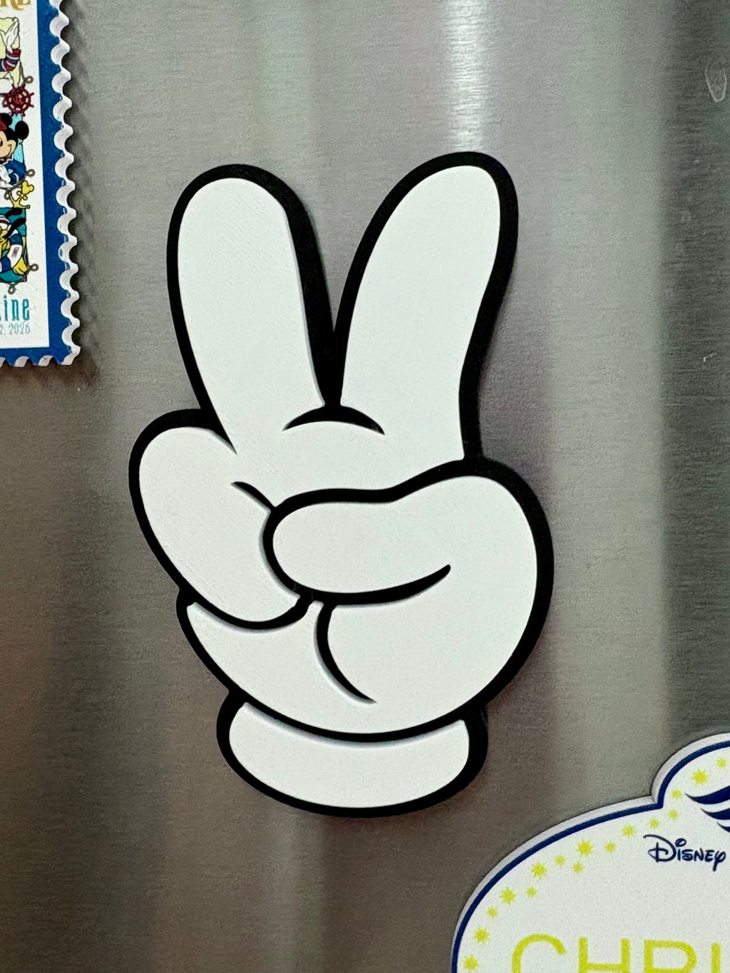 Mouse Hand Peace Sign Magnet | Pixie Dust Gift | Fish Extender Gift
