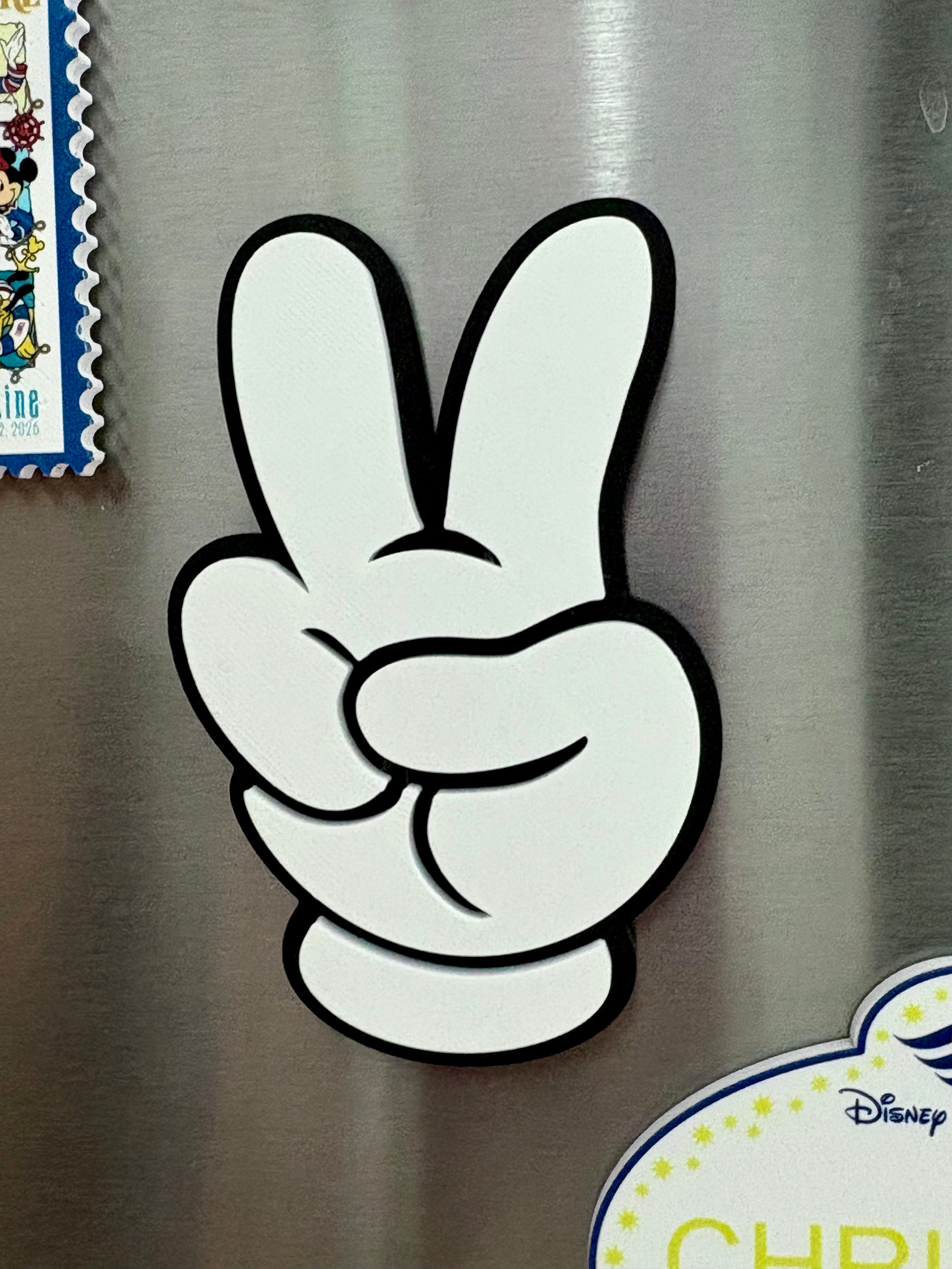Mouse Hand Peace Sign Magnet | Pixie Dust Gift | Fish Extender Gift