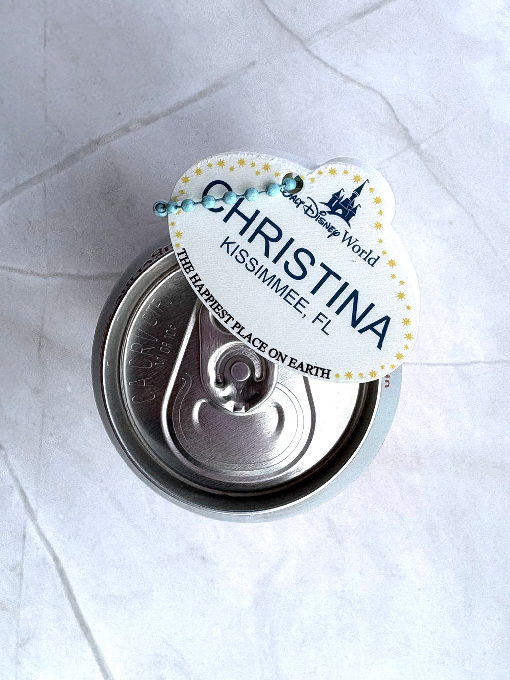 Personalized Cast Member Pin Inspired Can Tab Opener Keychain | Custom Name Drink Tab Lifter | 3D Printed Can Opener | Theme Park Inspired Keychain | Cruise & Park Gift