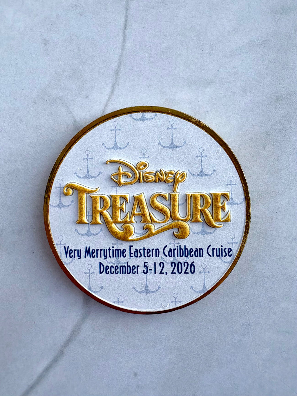 DCL Personalized Cruise Ship and Date Challenge Coin