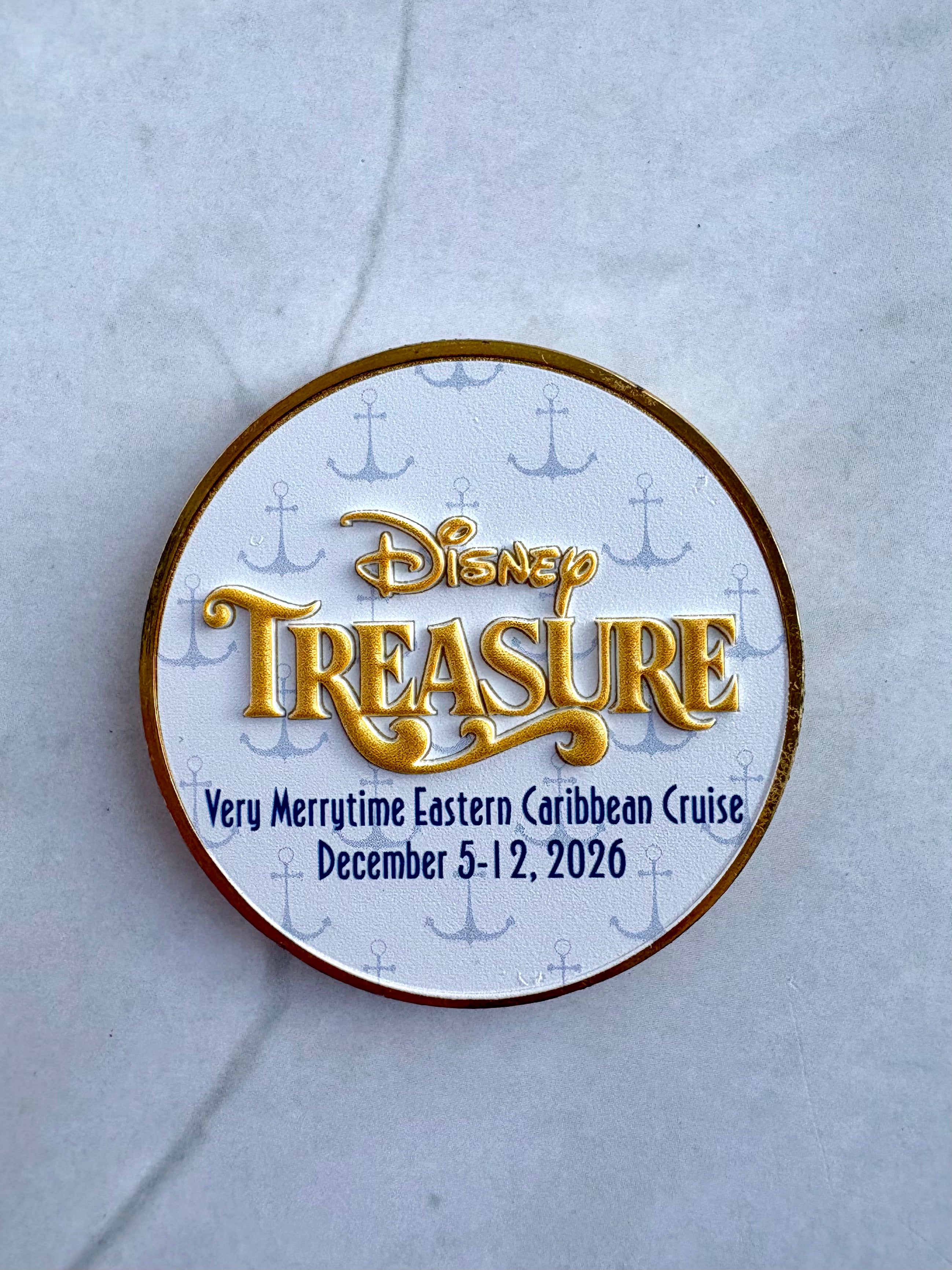 DCL Personalized Cruise Ship and Date Challenge Coin