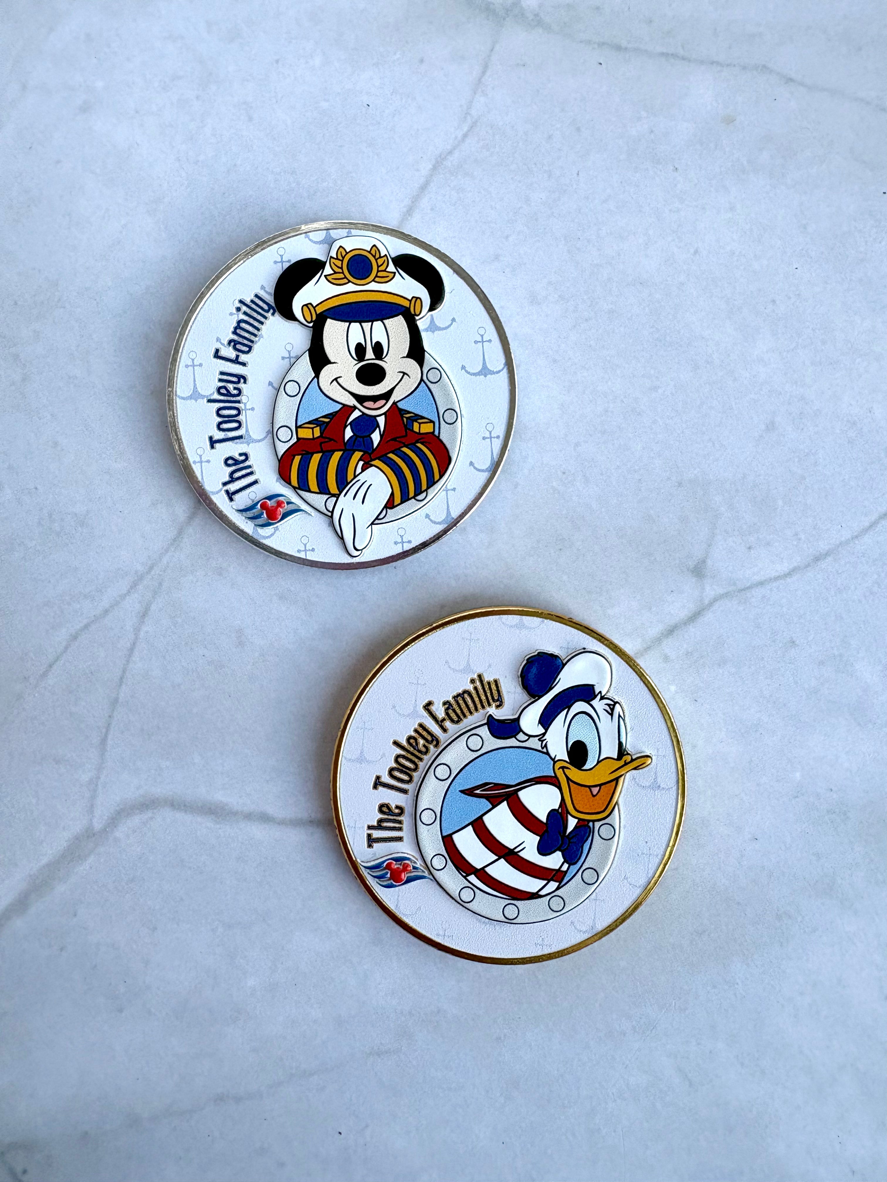 DCL Personalized Cruise Ship and Date Challenge Coin