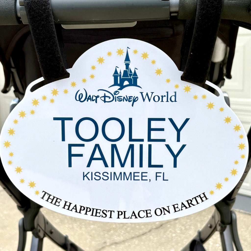 WDW DL DCL Personalized Cast Member Stroller Sign | Large Stroller Tag |