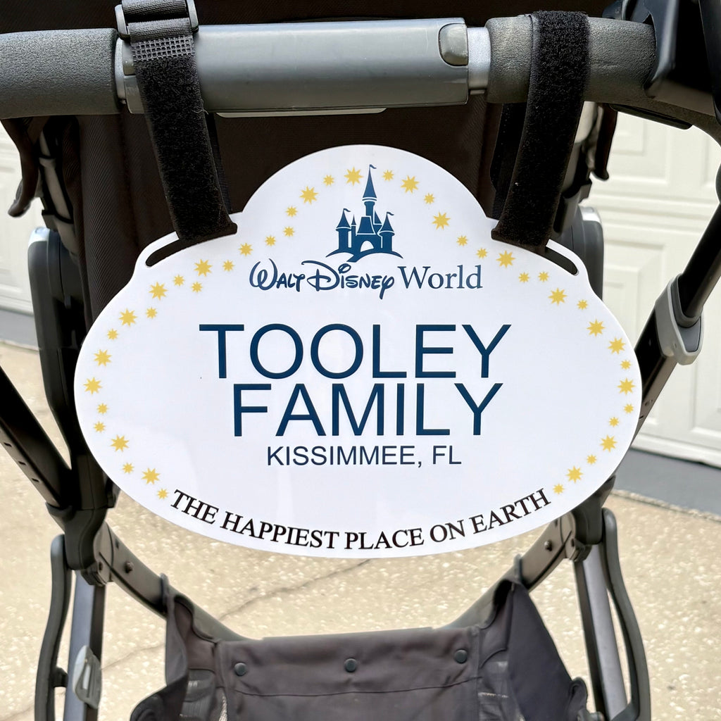 WDW DL DCL Personalized Cast Member Stroller Sign | Large Stroller Tag |