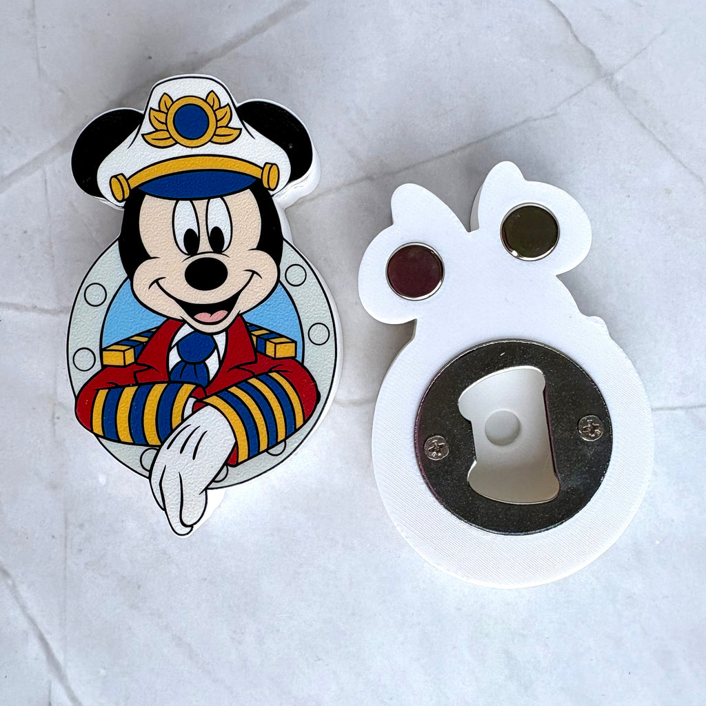 DCL Mouse and Friends Magnetic Bottle Opener | Cruise Cabin Magnet | 3D Printed Magnetic Bottle Opener | UV Printed Cruise Keepsake | Fish Extender Gift