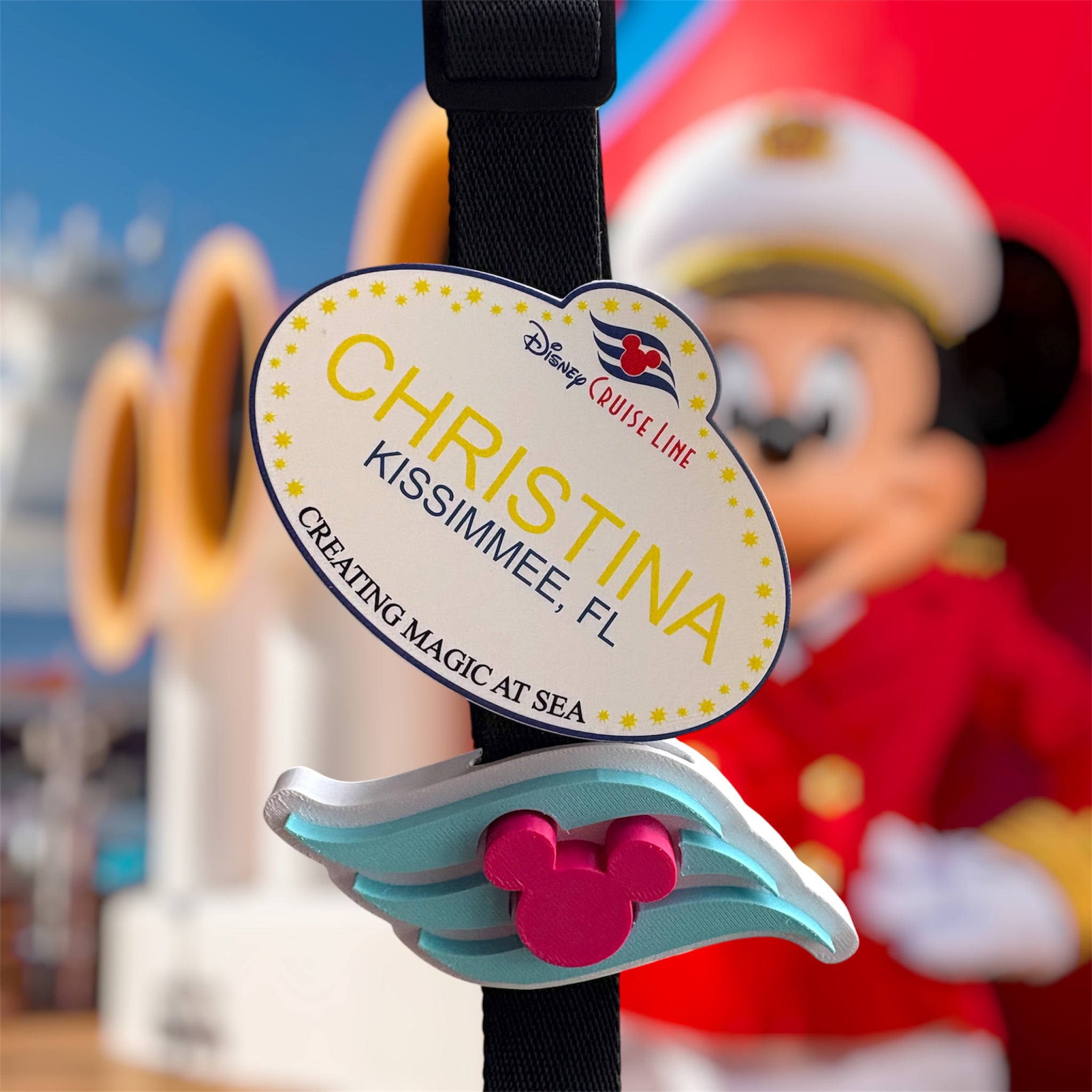 WDW DL DCL Personalized Cast Member Bag and Belt Clip | Pixie Dust Gift | Fish Extender Gift