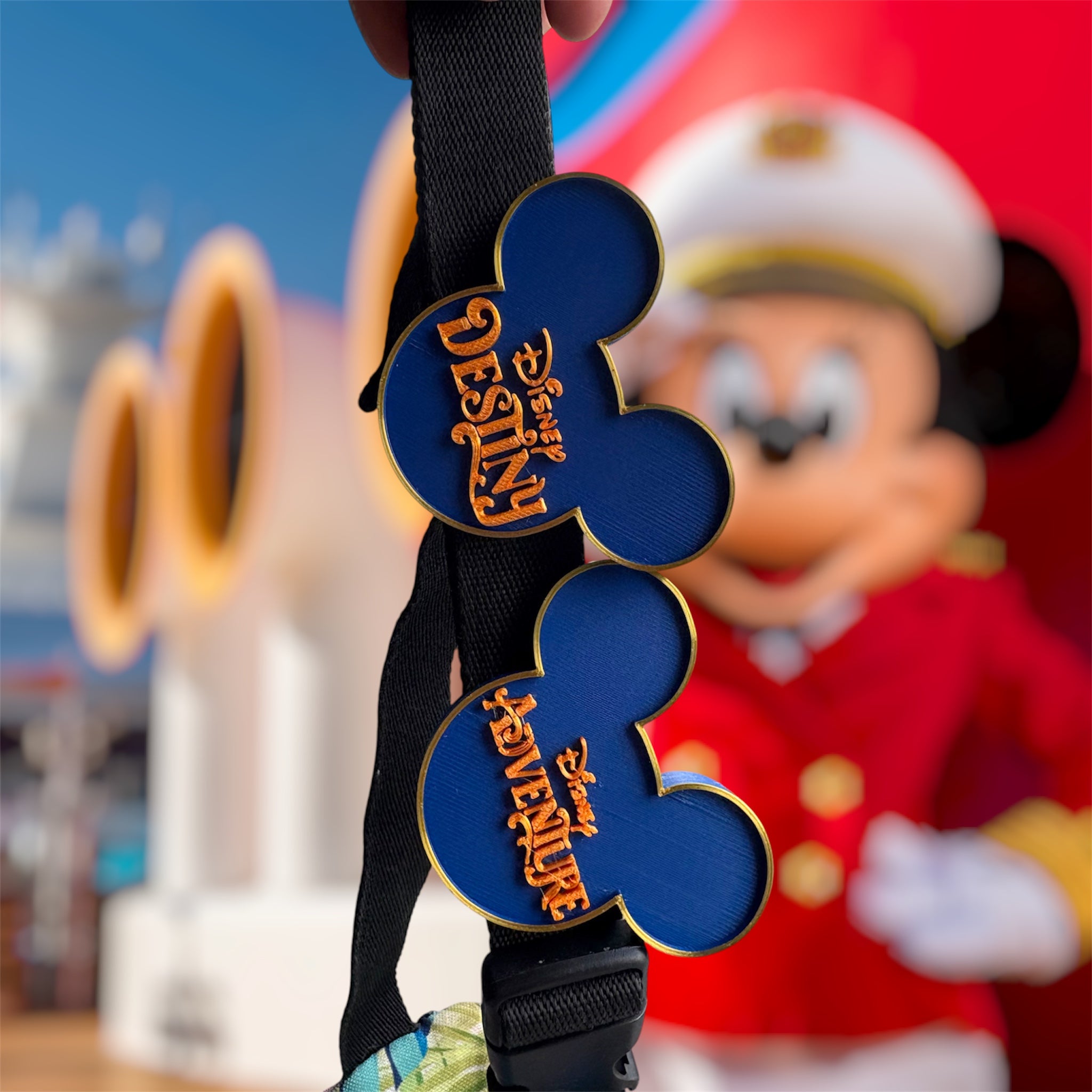 DCL Inspired Ship Name Bag and Belt Clip | Pixie Dust Gift | Fish Extender Gift