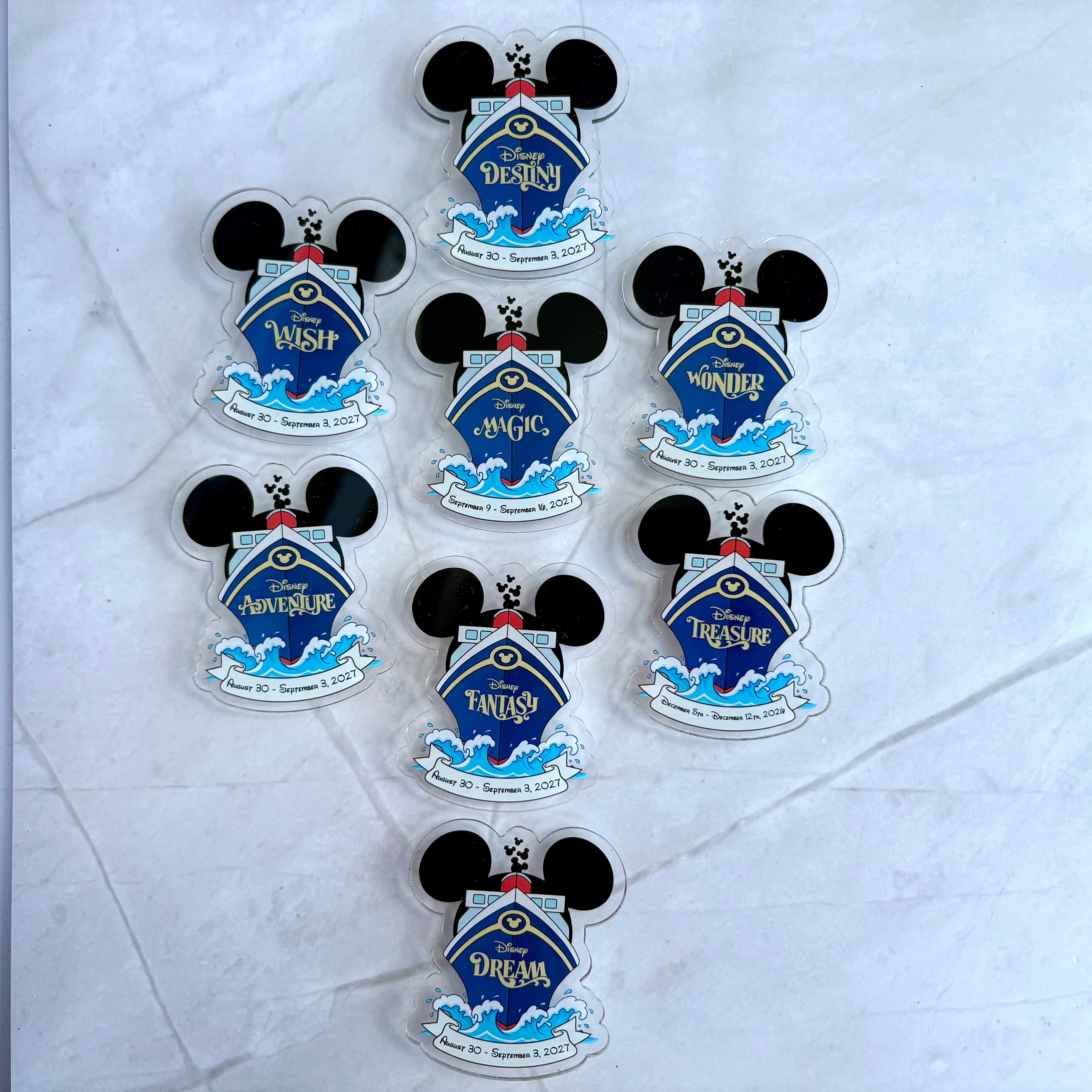 DCL Personalized Ship Mouse Ears and Bow Magnet | Pixie Dust Gift | Fish Extender Gift